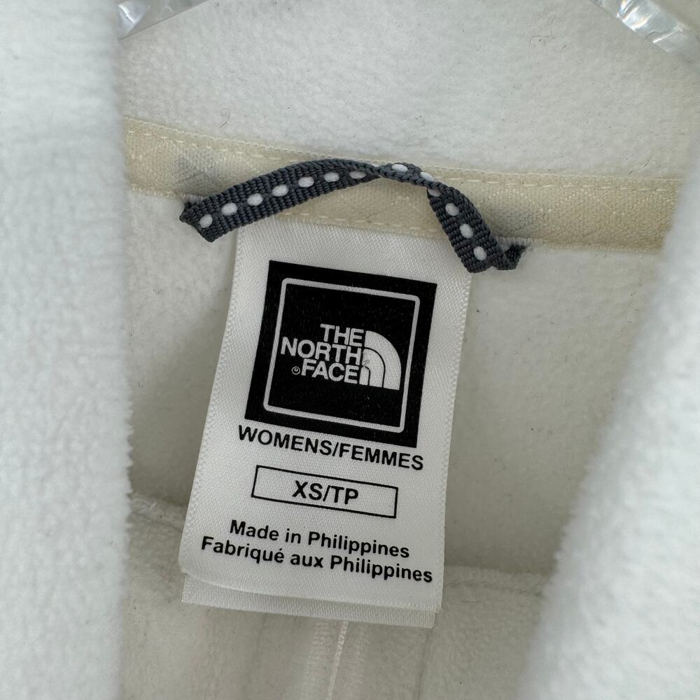 The North Face TKA 100 jacket women's XS pullover fleece 1/4 zip mock neck white - Picture 6 of 8